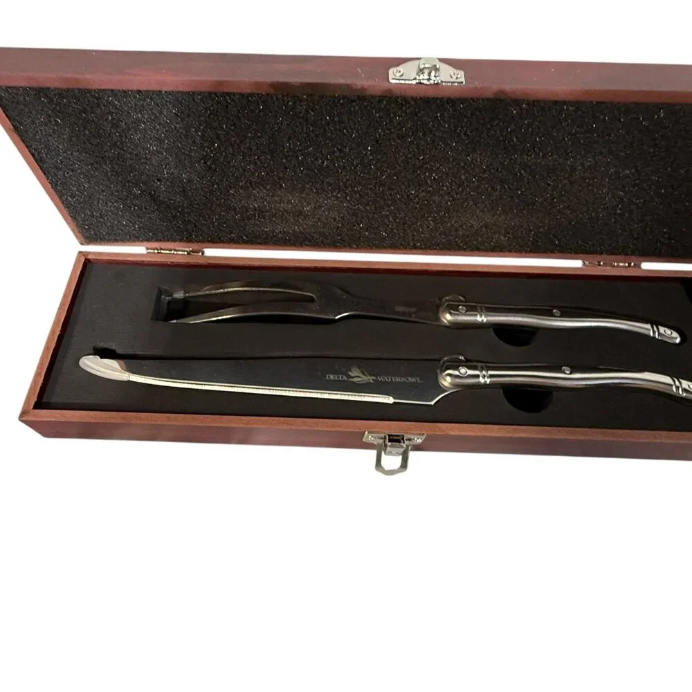 NIB Delta Waterfowl Slitzer Germany 2pc European-Style Carving Set w/ Box